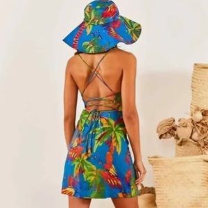 FARMrio Tropical Cross Back Mini Dress